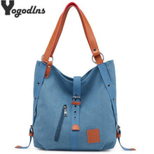 Load image into Gallery viewer, Multifunction Casual Women Canvas Handbag