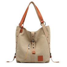 Load image into Gallery viewer, Multifunction Casual Women Canvas Handbag